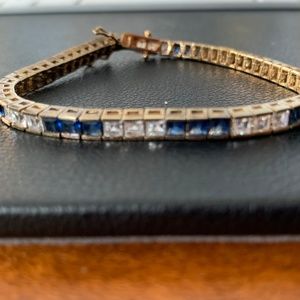 Two color tennis bracelet